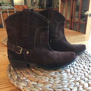 Franco Sarto Waco suede western bootie